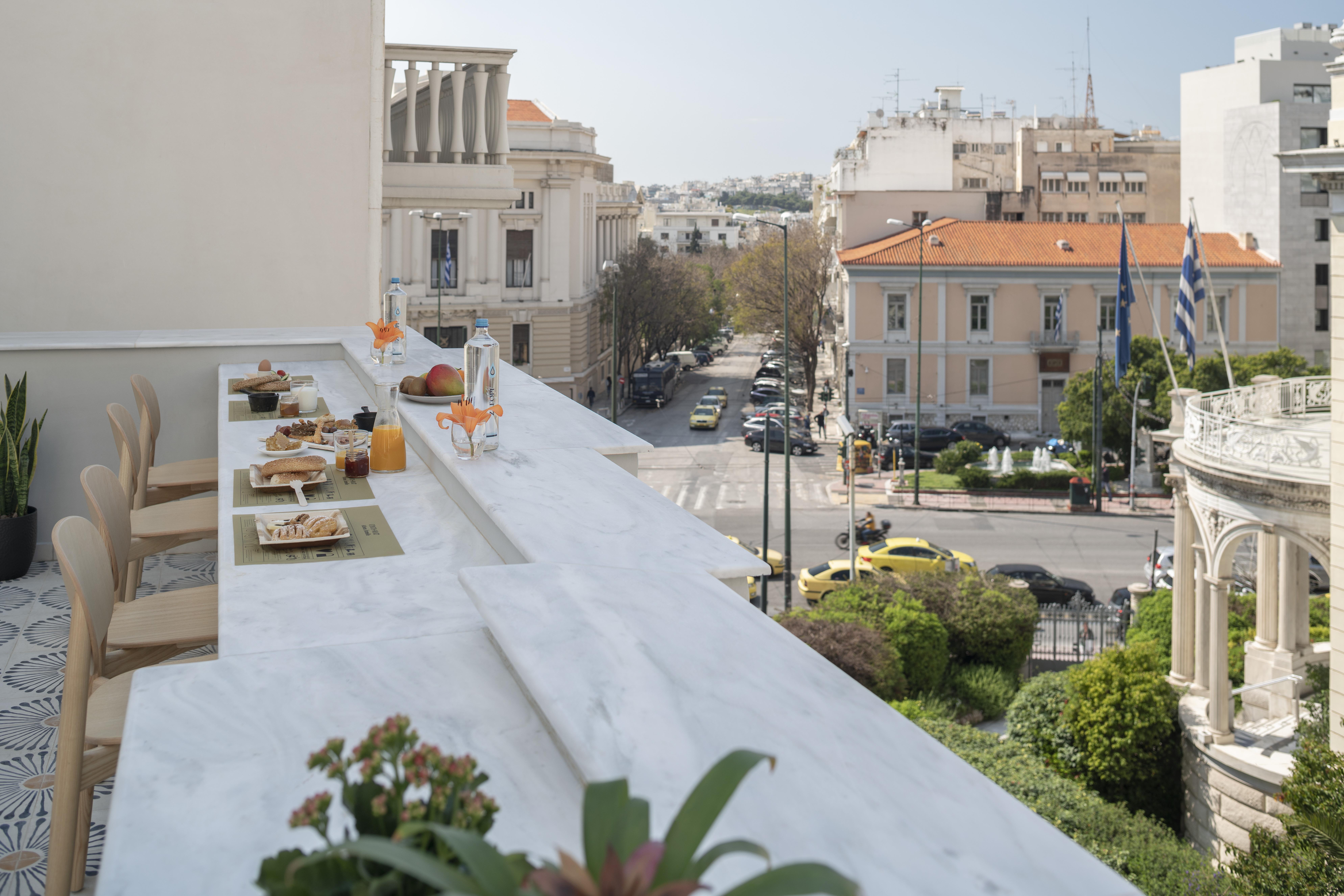 Coco-Mat Athens Jumelle Hotel Bagian luar foto View from the balcony of the hotel